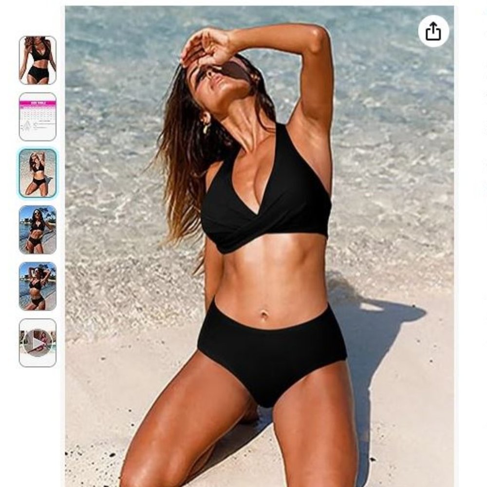 Womens Halter Padded Top Push Up Bikini Set Two Piece Swimsuits Bathing Suits Be